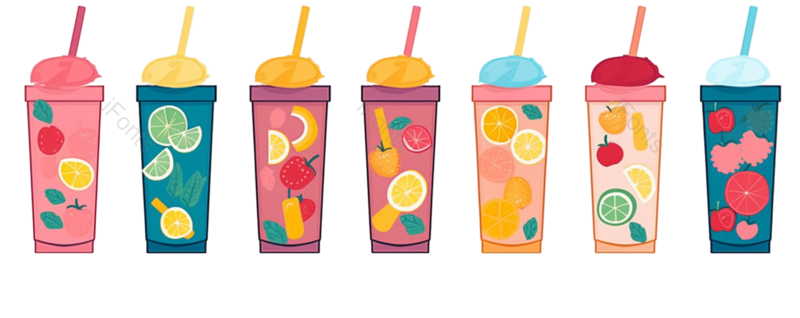 清新图片,健康食物元素,扁平化设计PNG,夏天免抠素材